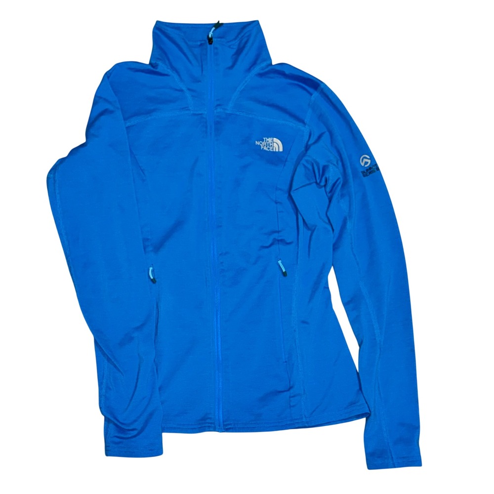 The North Face Summit Series Jacket Womens XS Blue Full Zip Grid Fleece Athletic